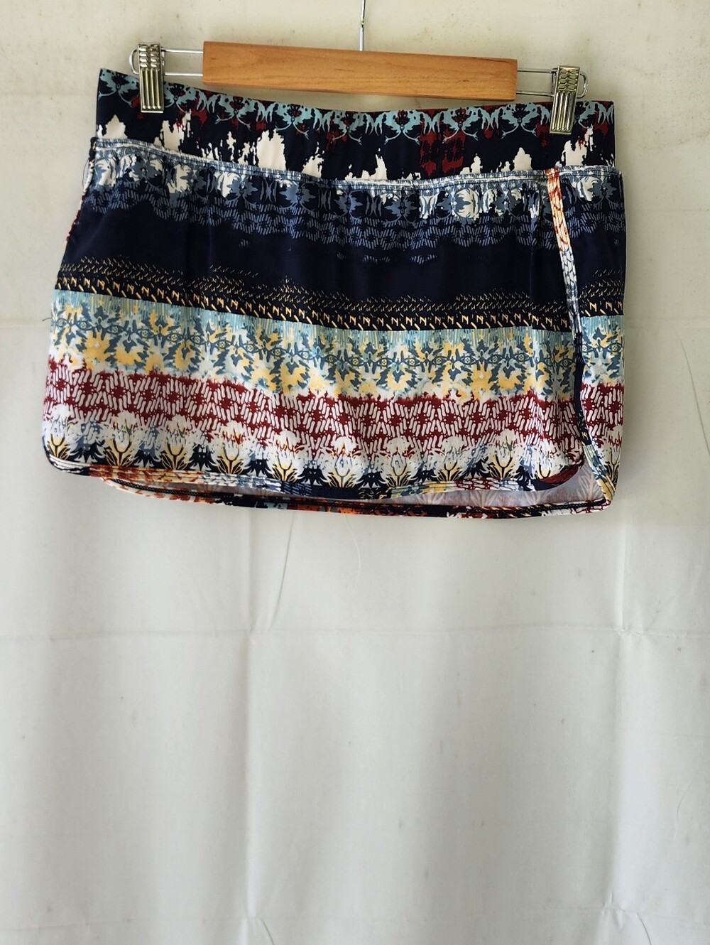 Garnet Hill Printed Boho Mini Swiming Skirt